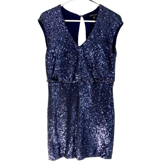 Sweet Rain Women's Blue Sequin Mini Dress Size Small - Picture 1 of 9